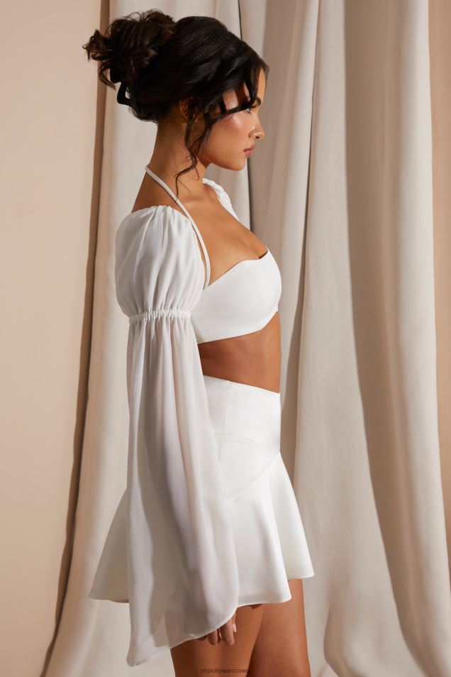 Braletka kateri z długimi bufiastymi rękawami 2FZ0T583 biały Oh Polly