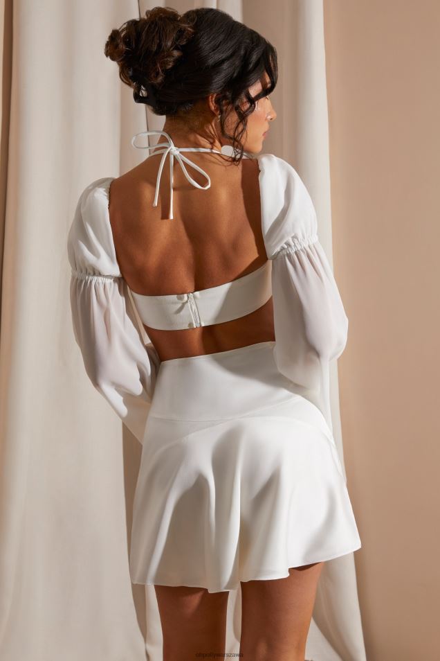 Braletka kateri z długimi bufiastymi rękawami 2FZ0T583 biały Oh Polly