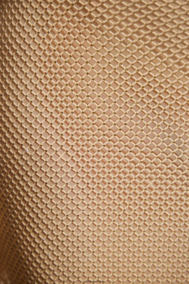 Gorset z dekoltem w kształcie Seleny, ozdobiony ozdobnym dekoltem 2FZ0T597 złoto Oh Polly