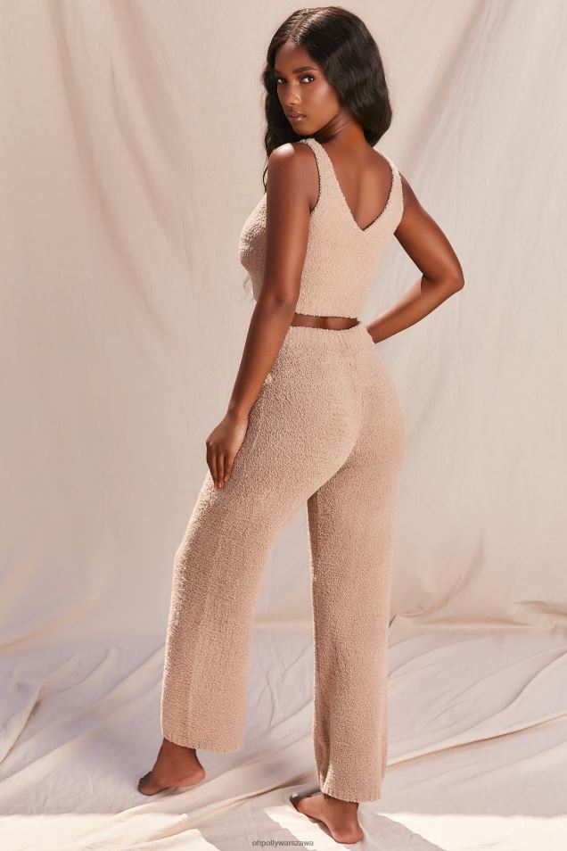 pozostańmy w wygodnym podkoszulku z dekoltem w kształcie litery V 2FZ0T686 piasek Oh Polly