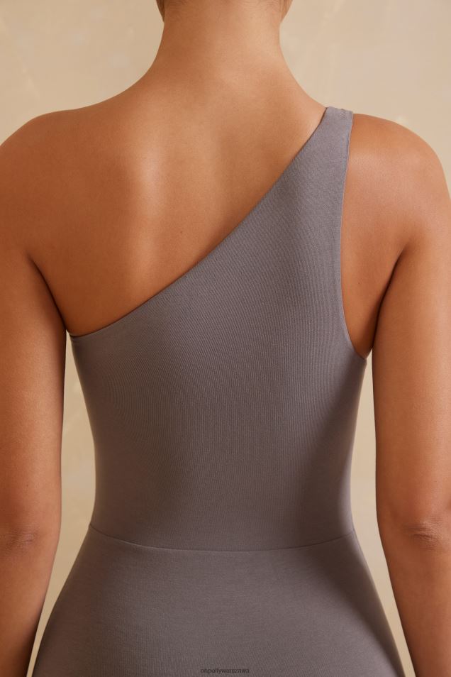 Asymetryczny kombinezon z jednym paskiem koori 2FZ0T788 szary Oh Polly