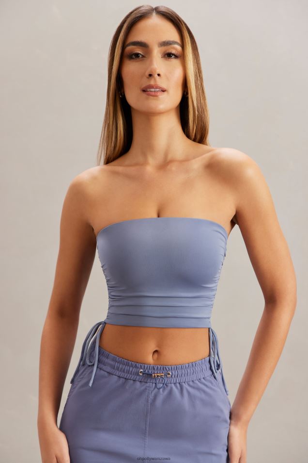 Krótki top typu bandeau marki Alisa 2FZ0T606 niebieski Oh Polly