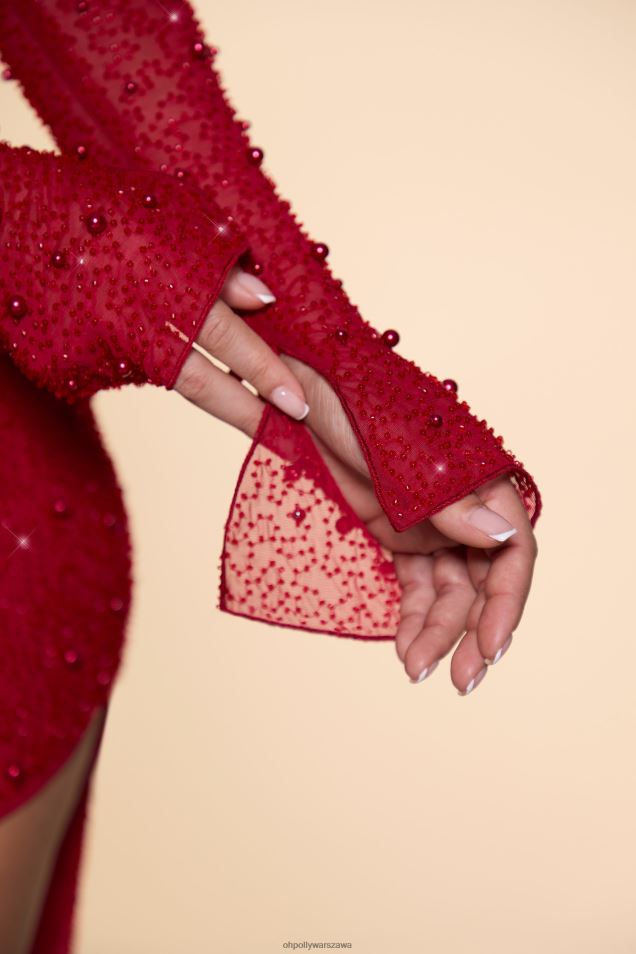 Krótki top z okrągłym dekoltem la desirade 2FZ0T610 czerwony Oh Polly