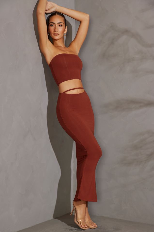 Tajski krótki top typu bandeau 2FZ0T629 cegła Oh Polly