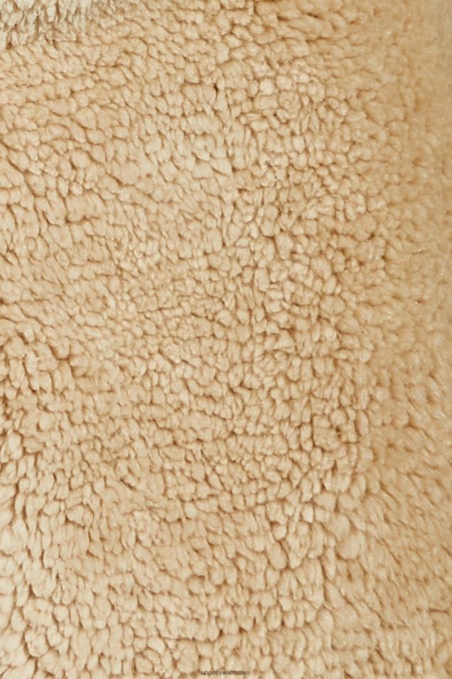 Płaszcz ze sztucznego futra Boss z paskiem 2FZ0T861 krem Oh Polly