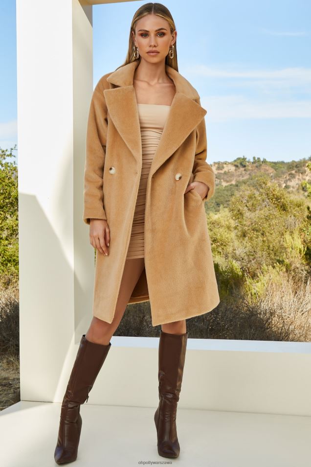 trzymaj mnie blisko Dwurzędowy płaszcz do kolan 2FZ0T868 dębnik Oh Polly