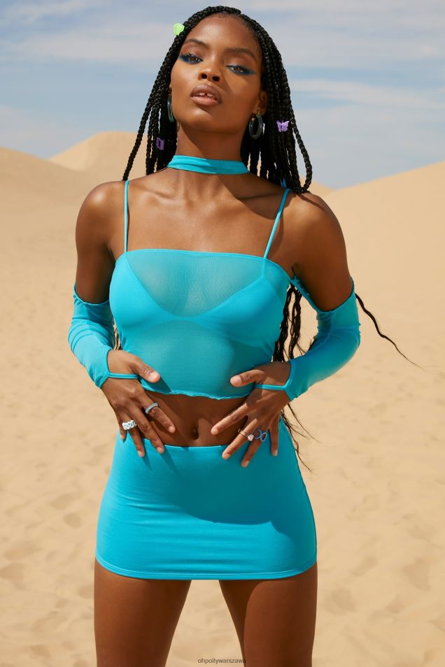 Spódnica mini el paseo z niskim stanem 2FZ0T863 wodny Oh Polly