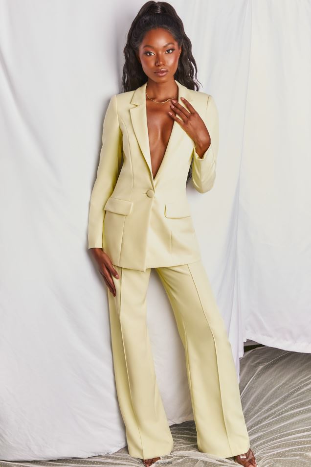 Spodnie Power House z szerokimi nogawkami 2FZ0T823 żółty Oh Polly