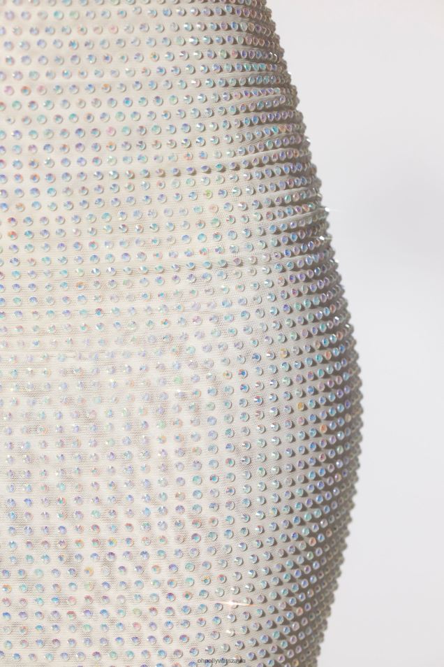 Daleyza, ozdobiona suknią wieczorową bez ramiączek 2FZ0T25 kość słoniowa Oh Polly