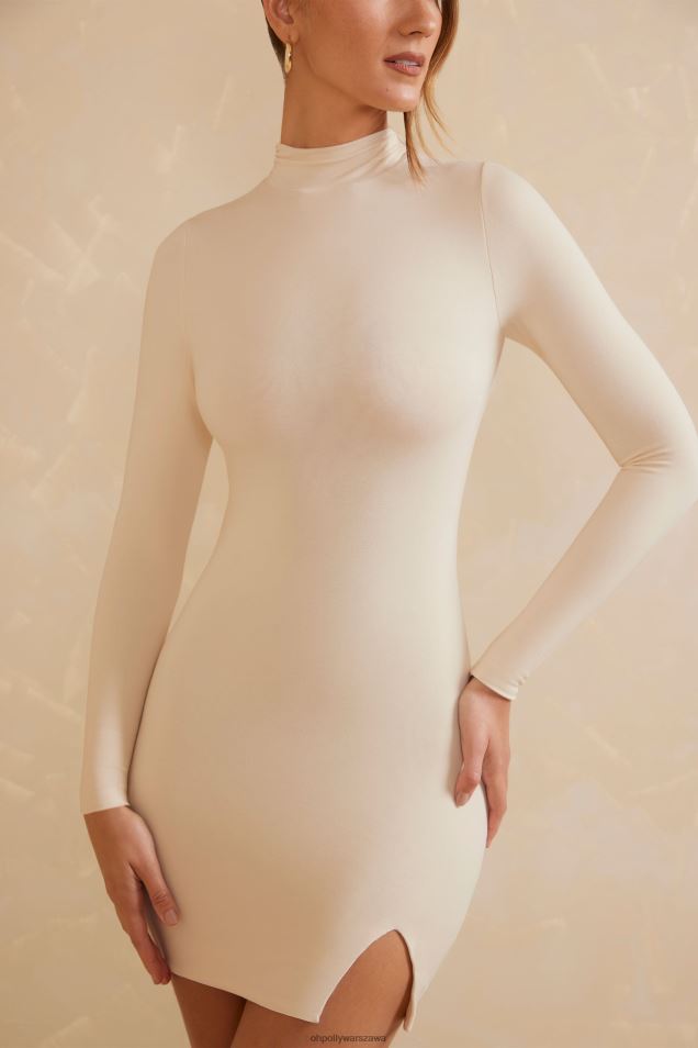 Bindi sukienka mini z długim rękawem i wysokim dekoltem 2FZ0T83 kość słoniowa Oh Polly