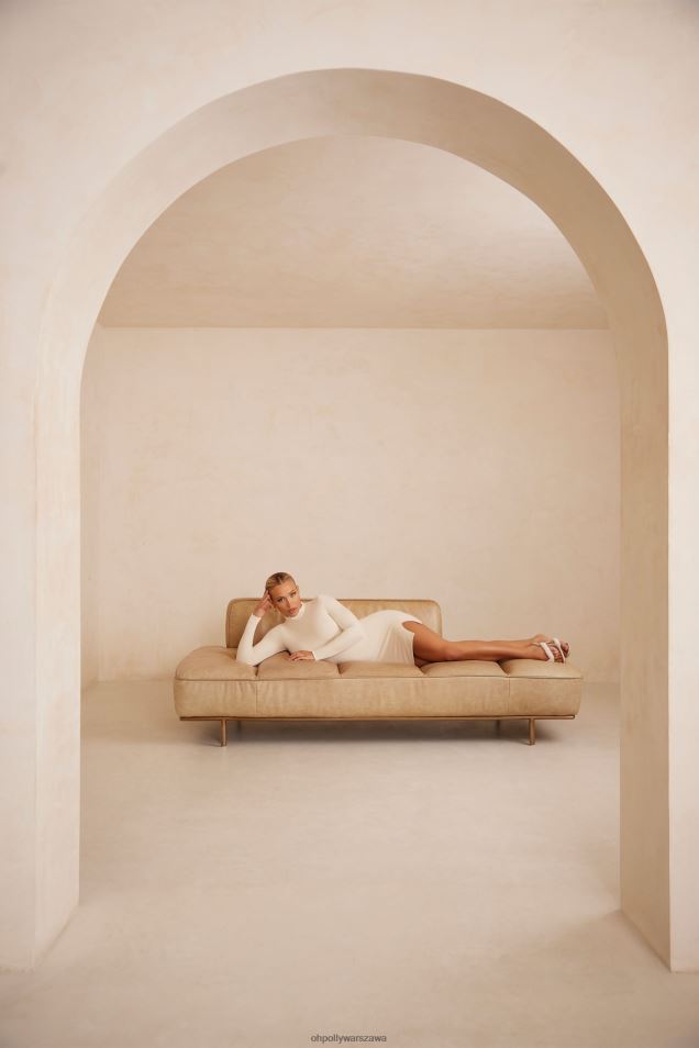 Bindi sukienka mini z długim rękawem i wysokim dekoltem 2FZ0T83 kość słoniowa Oh Polly