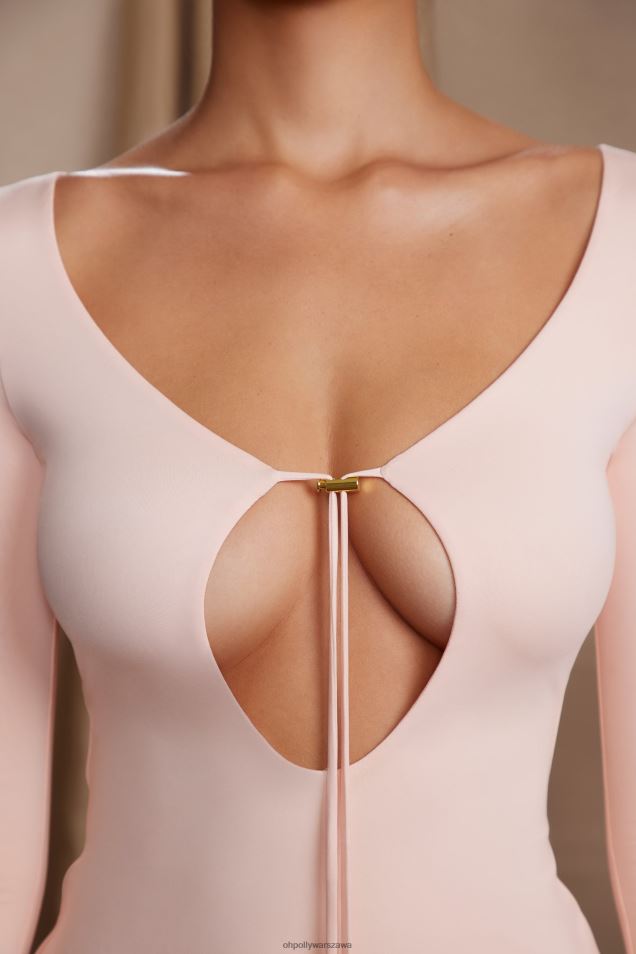 Cosette mini sukienka z długim rękawem i wycięciem w kształcie litery A 2FZ0T97 rumieniec Oh Polly