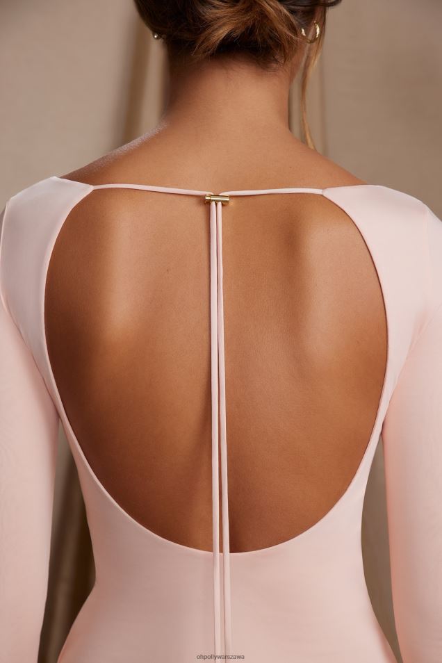 Cosette mini sukienka z długim rękawem i wycięciem w kształcie litery A 2FZ0T97 rumieniec Oh Polly