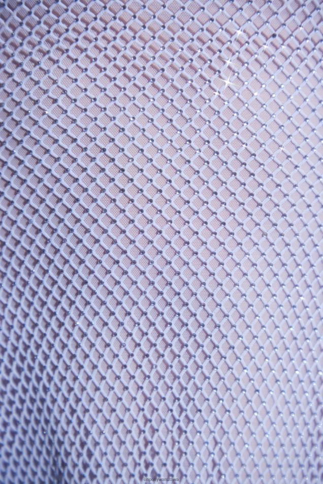 Dixie zdobiona sukienka mini z długim rękawem i odkrytymi plecami 2FZ0T44 niebieski Oh Polly