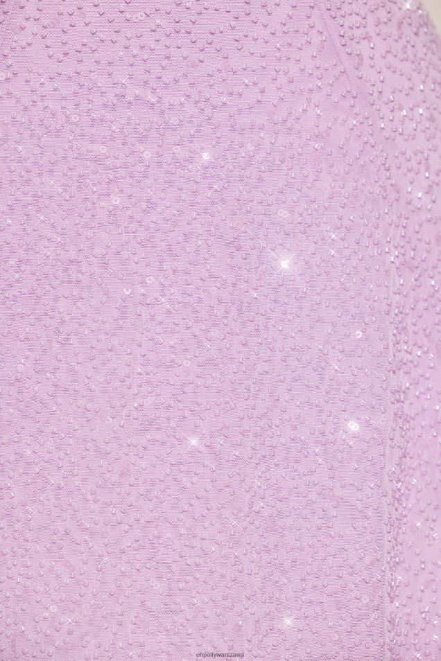 Sorrento – Sukienka mini z asymetrycznym dekoltem i ozdobnym dekoltem 2FZ0T8 liliowy Oh Polly