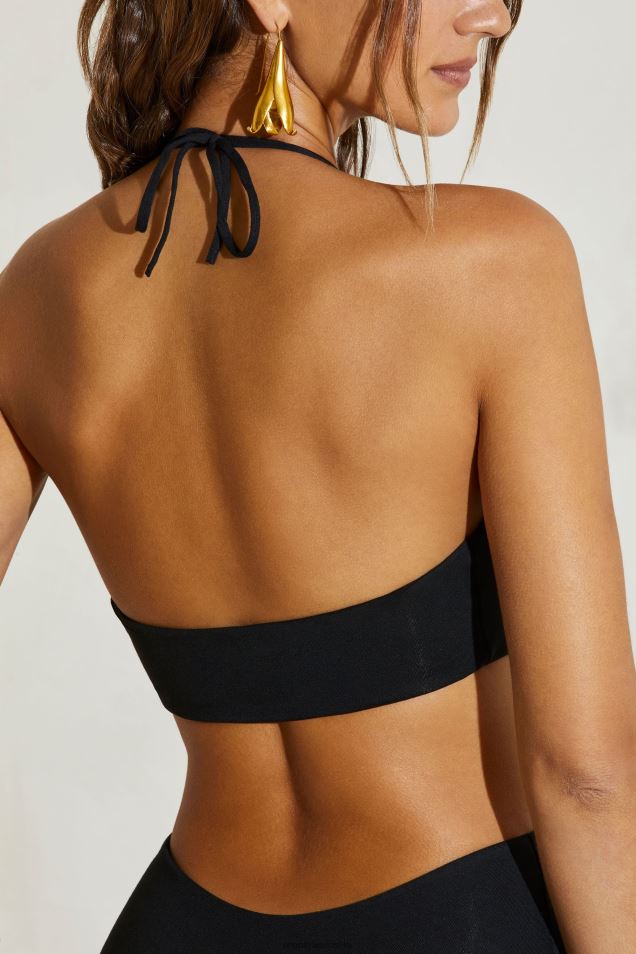 Sukienka mini Nayana z wycięciem na szyi i wycięciem na szyi 2FZ0T377 czarny Oh Polly