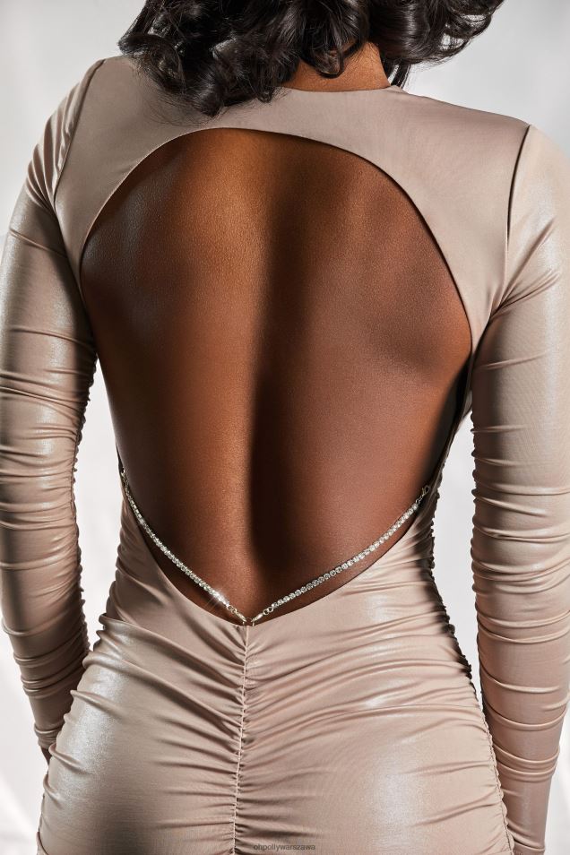 Sukienka mini z długim rękawem, Soul Mate 2FZ0T453 kolor ciemnoszary Oh Polly