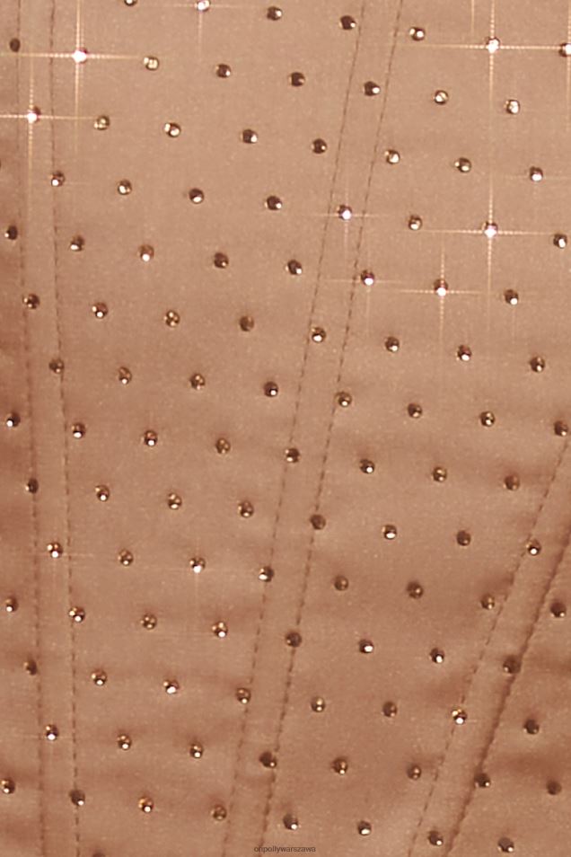 Sukienka mini z gorsetem w diamentowe serce 2FZ0T466 beżowy Oh Polly