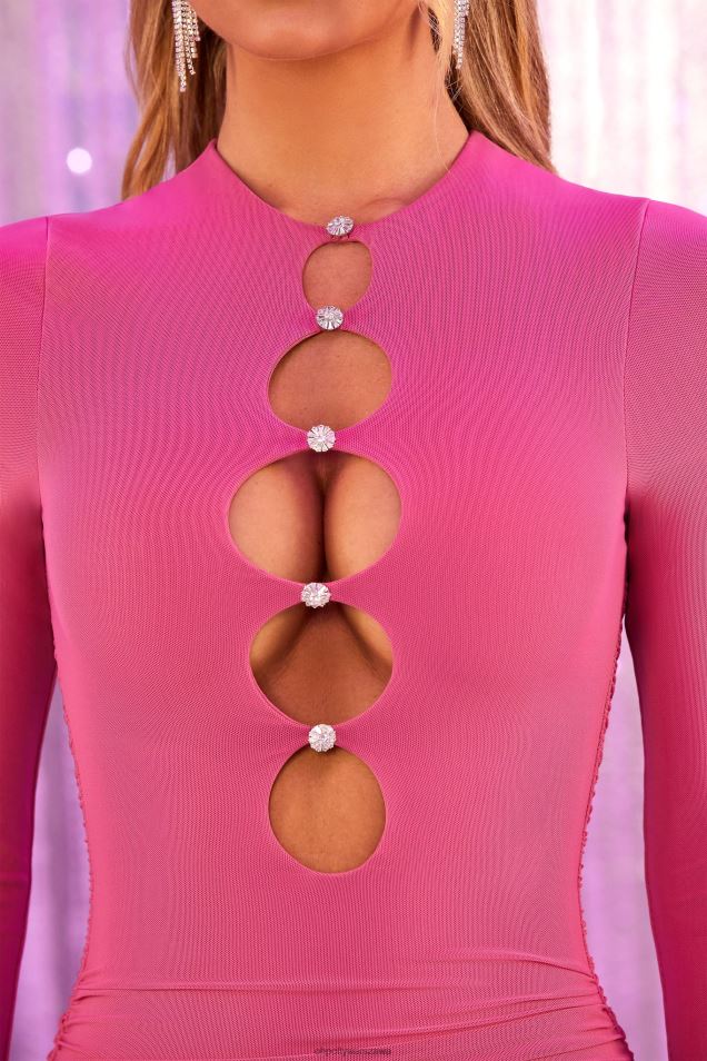 bezgranicznie oddana wycięta mini sukienka 2FZ0T461 różowy Oh Polly