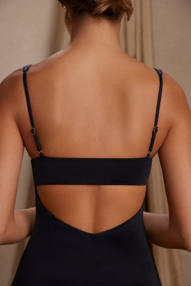 rafaela drapowana sukienka mini o linii A 2FZ0T98 czarny Oh Polly