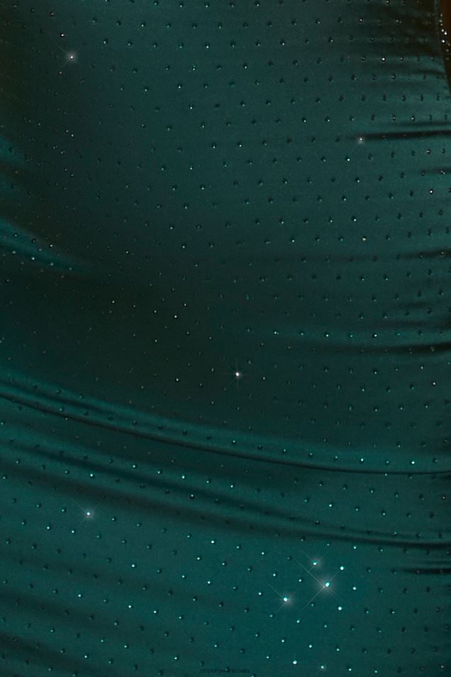 wspaniała, wycięta sukienka mini 2FZ0T422 zielony Oh Polly