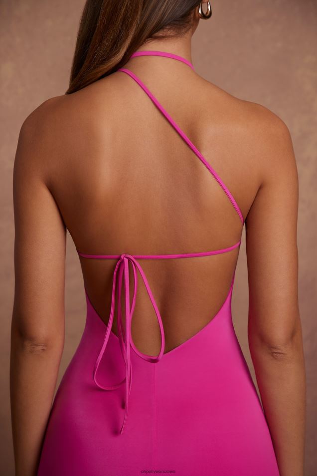 Sukienka midaxi z głębokim dekoltem i odkrytymi plecami florenza 2FZ0T75 różowy Oh Polly